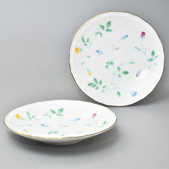 【ローズシャワー】ペア16cmプレート *WEB有田陶器市特別割引商品*