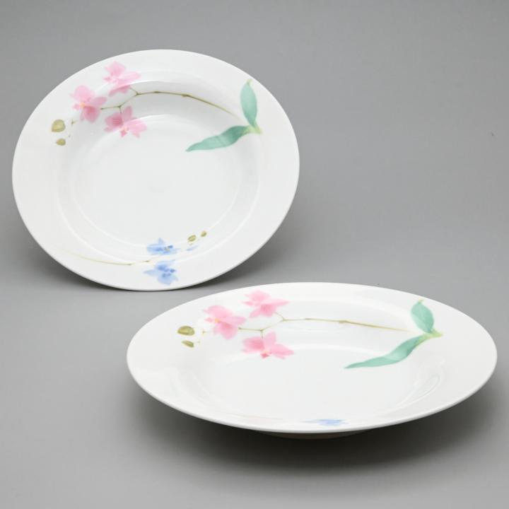 【蘭のしらべ】カレー皿2枚セット（径24cm）*秋の陶磁器まつり特別価格*