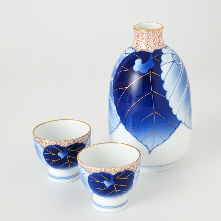 【愁海棠】半酒器（徳利・お猪口）セット