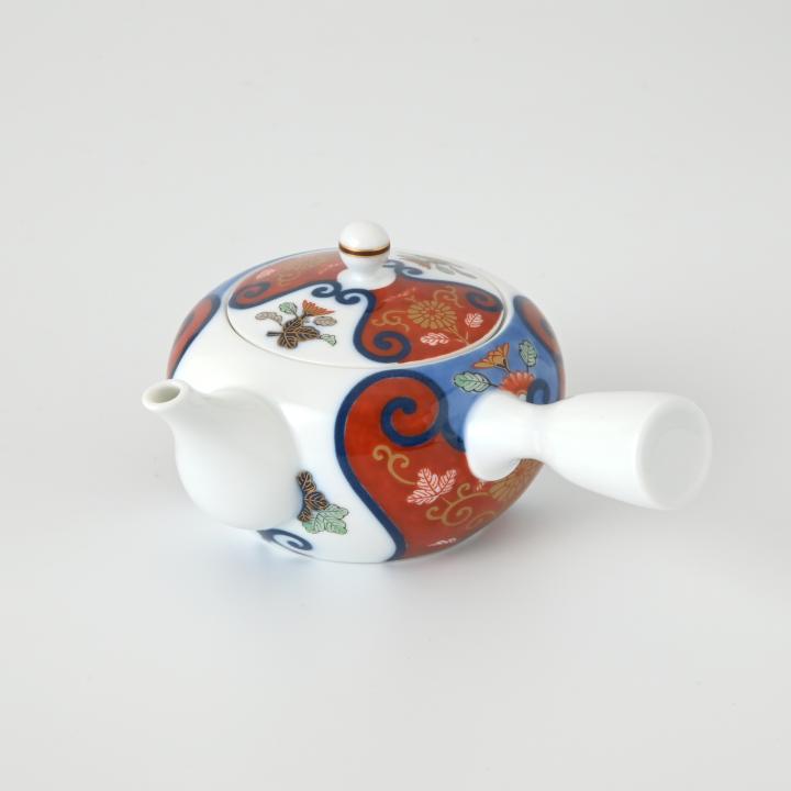 【赤濃割絵菊】急須