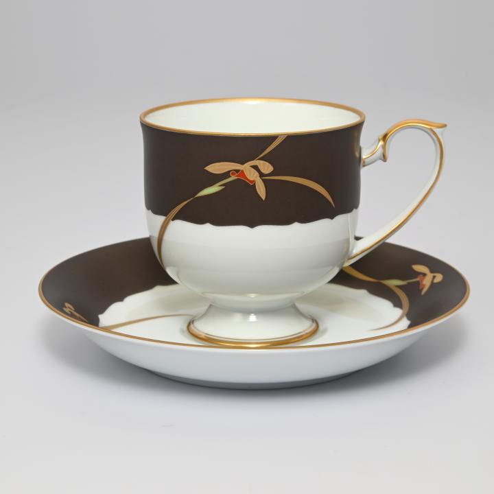 【オーキッドノワール】コーヒーカップ＆ソーサー