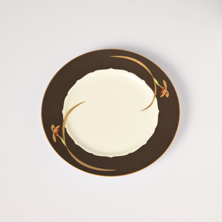 【オーキッドノワール】ケーキ皿（径19.5cm）