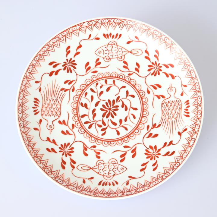 【魚鳥文】盛り皿（径25cm）*直営店・オンラインショップ限定商品*
