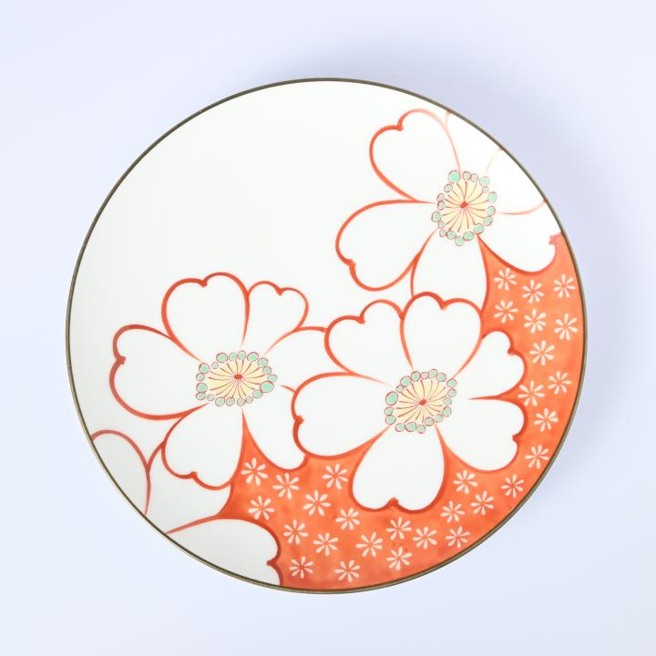 【山茶花】中皿（径17cm）*直営店・オンラインショップ限定商品*