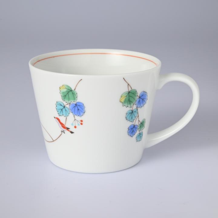 【小鳥の詩・ツタ】マグカップ 　箱なし・単品　*有田陶器市特別価格 アウトレット品*