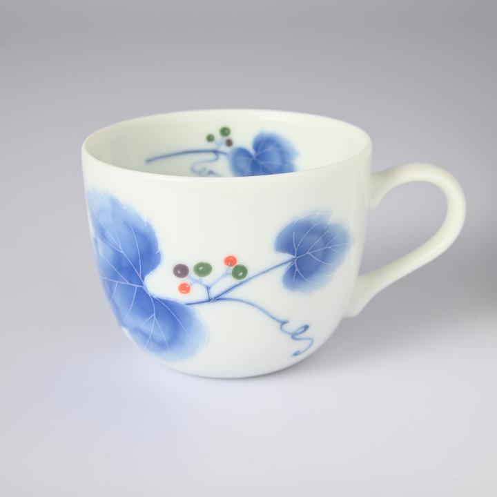 【野ぶどう】マグカップ 　箱なし・単品　*有田陶器市特別価格 アウトレット品*