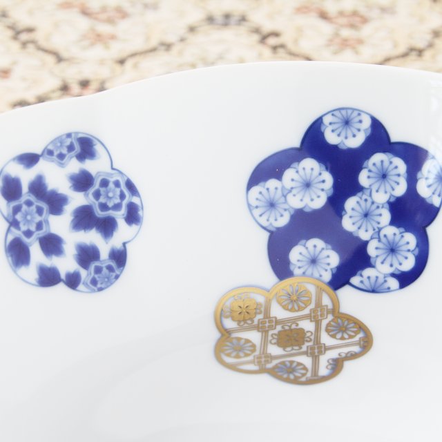 【染錦梅花祥瑞】深鉢（21.5cm）*WEB有田陶器市特別割引商品*3
