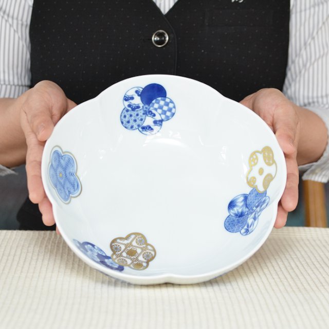 【染錦梅花祥瑞】深鉢（21.5cm）*WEB有田陶器市特別割引商品*6