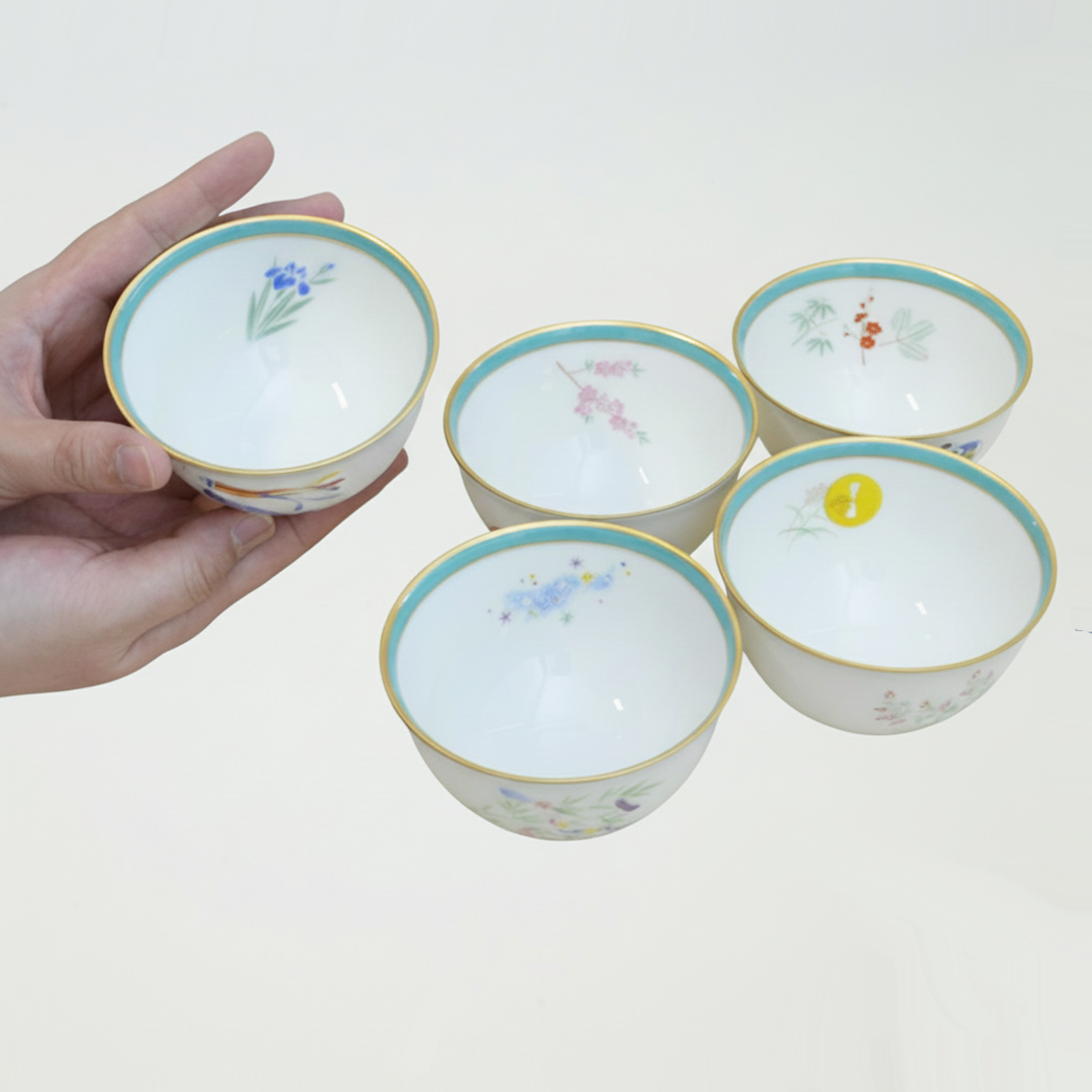 【月ごよみ】湯のみ5客セット9