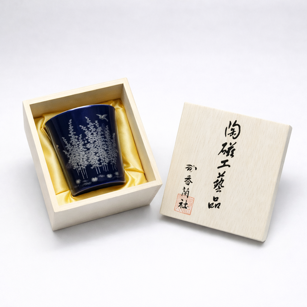 【ルリ竹林文】フリーカップ6