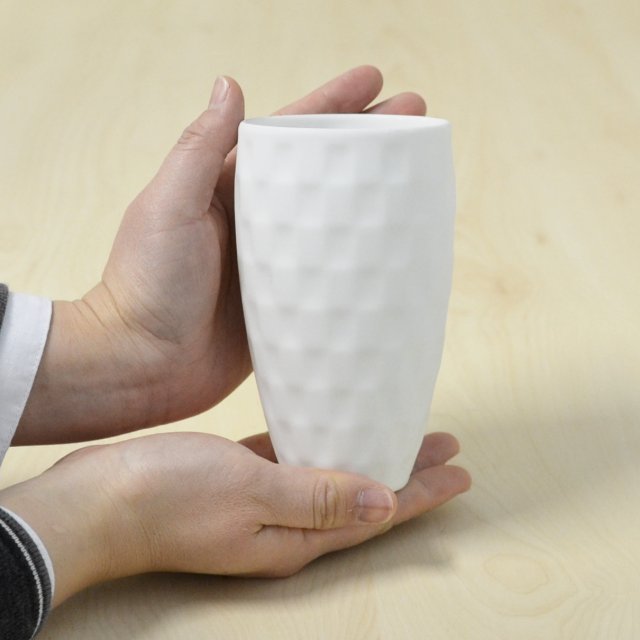 【チェックレリーフ】フリーカップ　*WEB陶器市限定商品*3