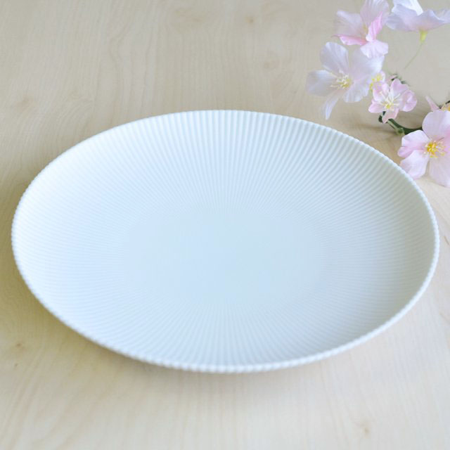 （ピンストライプ・W）中皿（20.5cm）1
