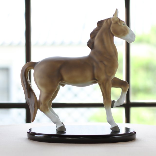 （染付馬）置物（大）3