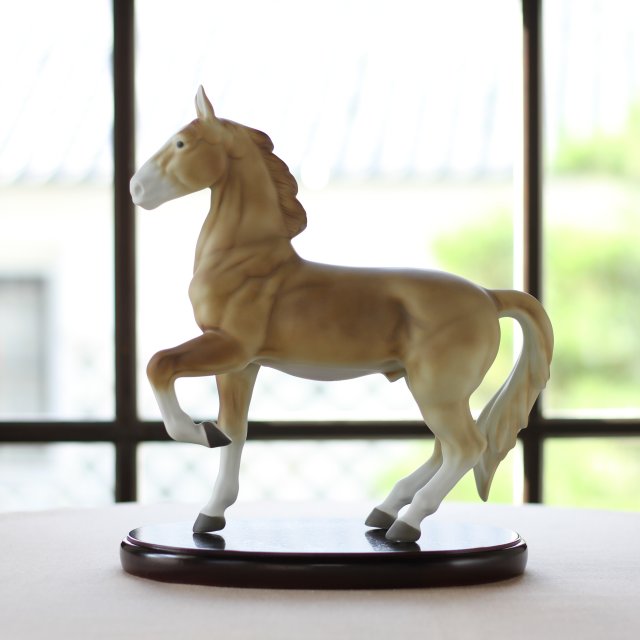 （染付馬）置物（中）2