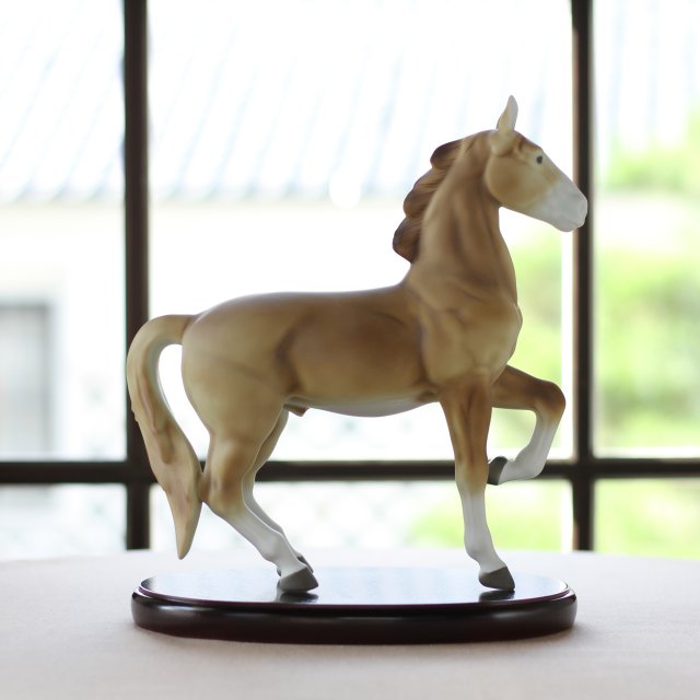 （染付馬）置物（中）3