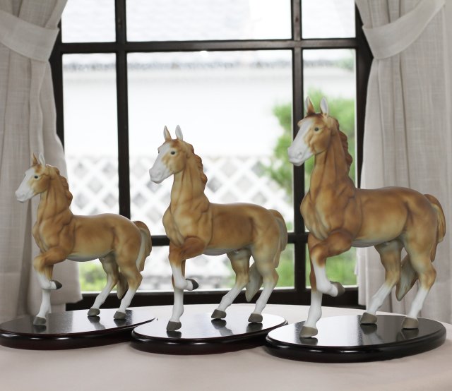 （染付馬）置物（小）6