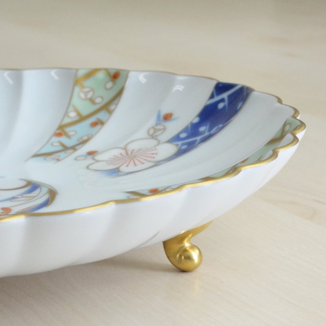 （染錦白梅蘭）三つ足皿　*特別限定商品*4