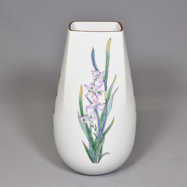 色絵二花）花瓶«花瓶|有田焼の老舗-香蘭社オンライン
