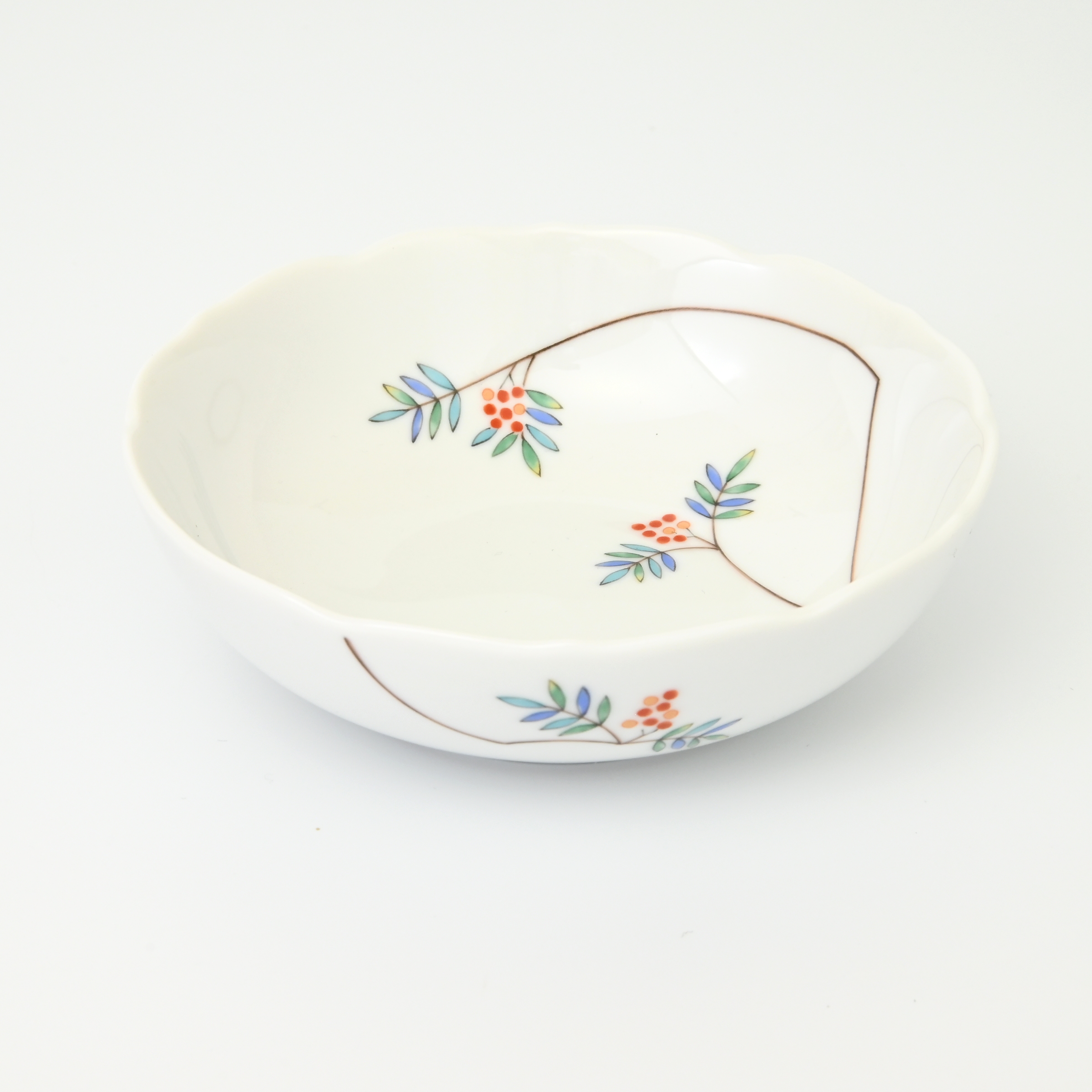 (小鳥の詩)ナナカマド小鉢(径14cm)単品・箱なし *秋の有田陶器市まつり特別割引商品*1