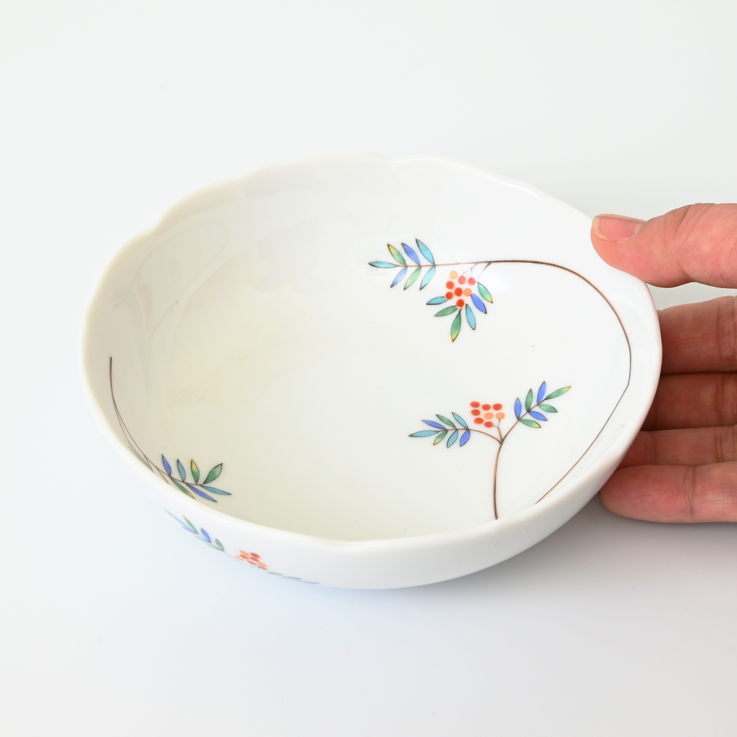 （小鳥の詩）ナナカマド小鉢（径14cm）単品・箱なし　*秋の有田陶器市まつり特別割引商品*2