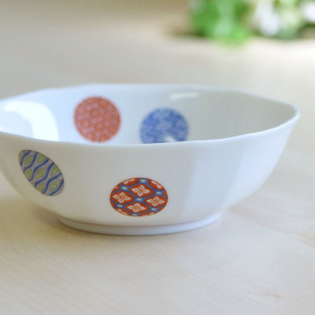 【色絵丸紋】小鉢（13.5cm）　単品　箱なし2