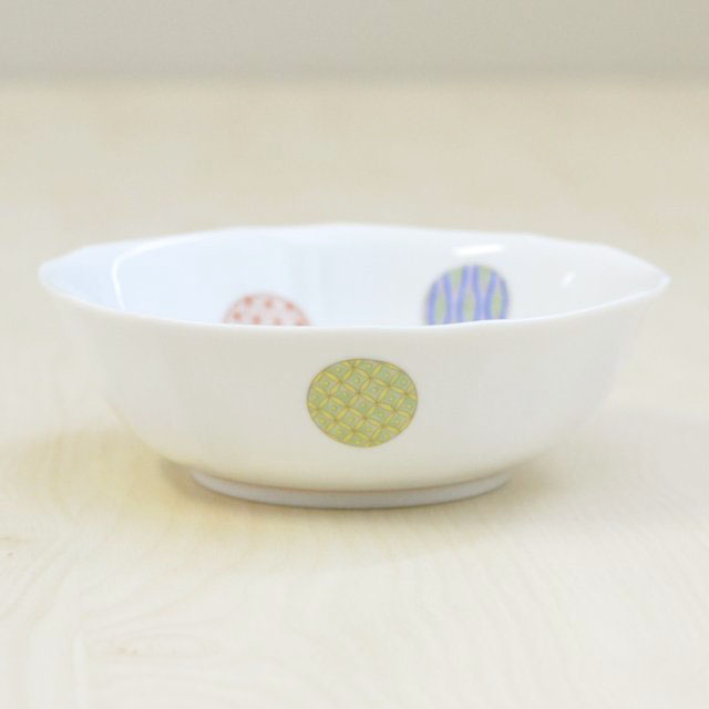 【色絵丸紋】小鉢（13.5cm）　単品　箱なし3