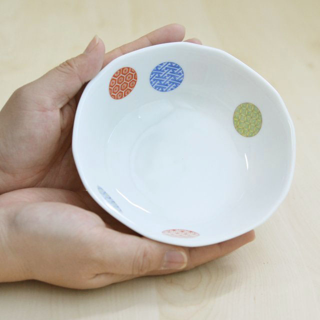 【色絵丸紋】小鉢（13.5cm）　単品　箱なし4