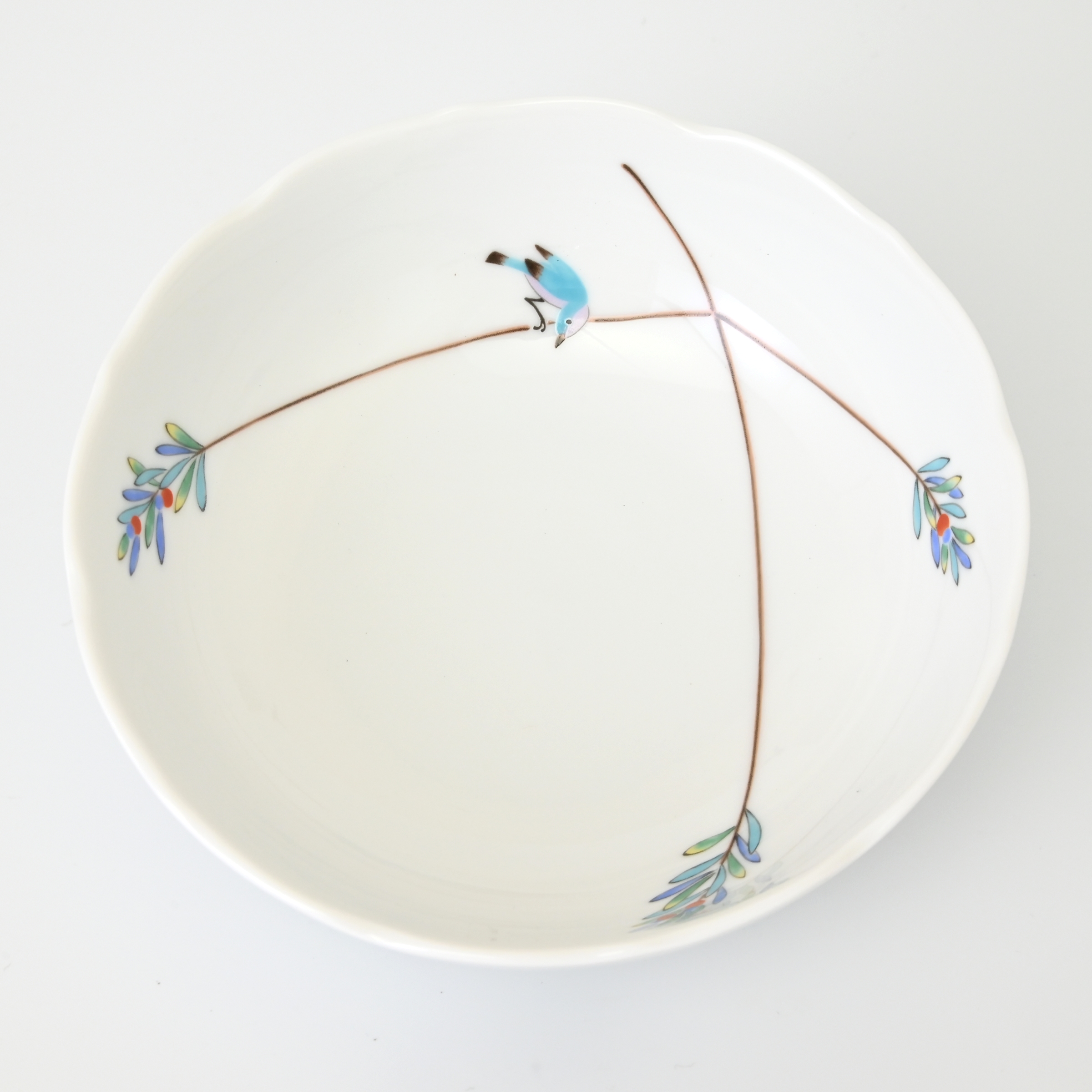 小鳥の詩）小鉢（径14cm）|有田焼の老舗-香蘭社オンライン