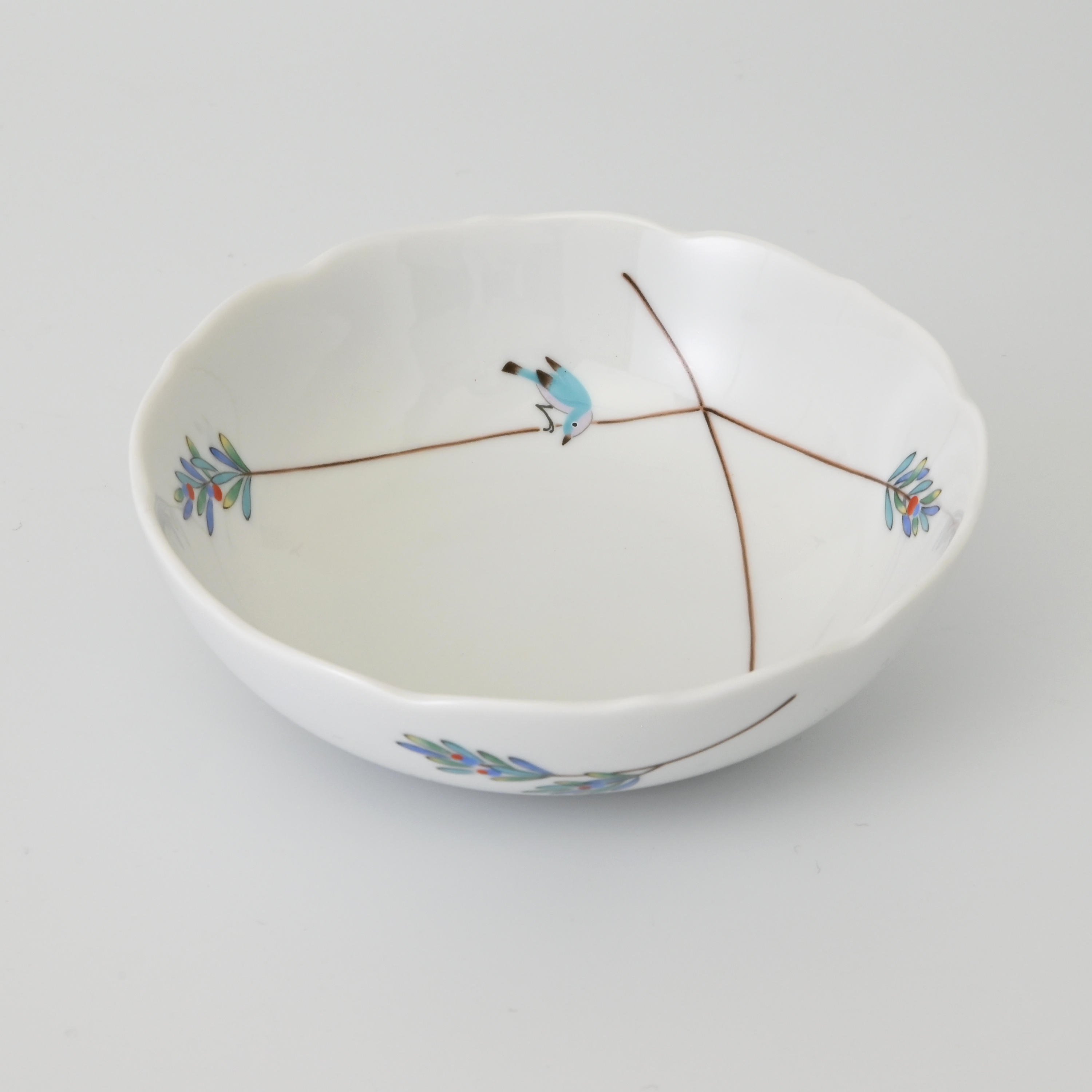 小鳥の詩）小鉢（径14cm）|有田焼の老舗-香蘭社オンライン