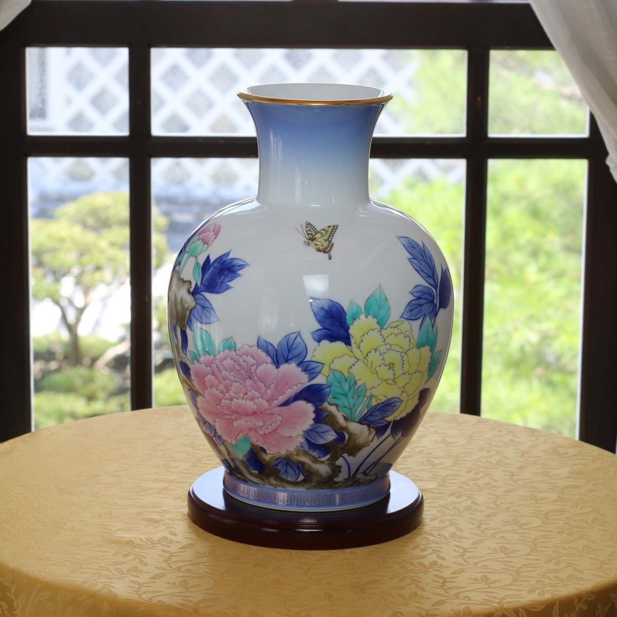 有田焼 香蘭社 花瓶 染カトレア - 美術品/アンティーク