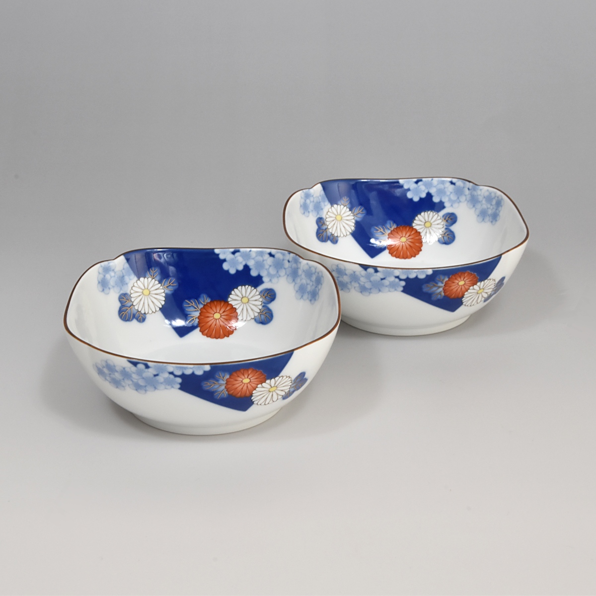 （藍染春秋）小鉢2個セット（箱なし）　*オンラインショップ限定商品*1