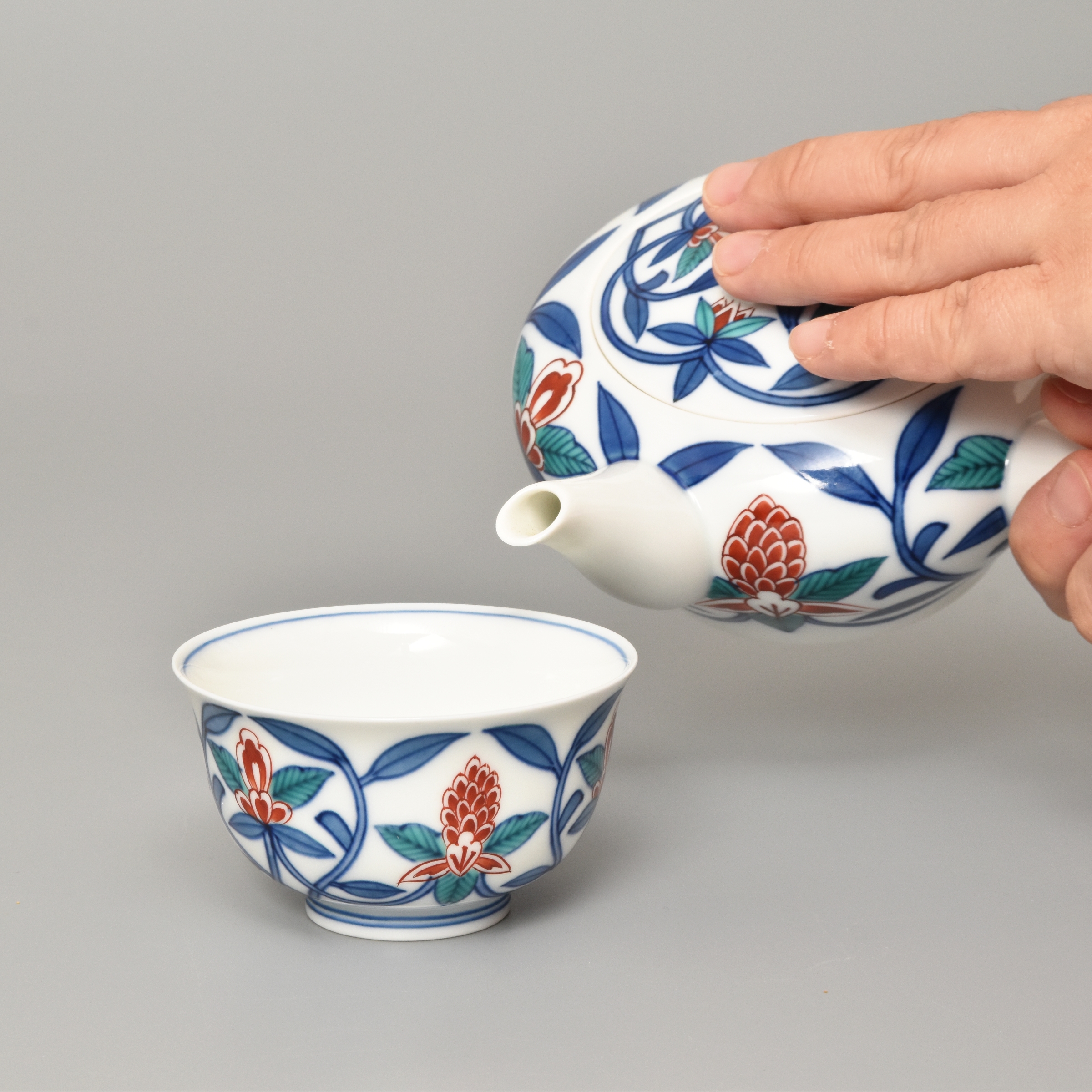 （染錦草花更紗）茶器セット　*オンラインショップ特別限定販売*9
