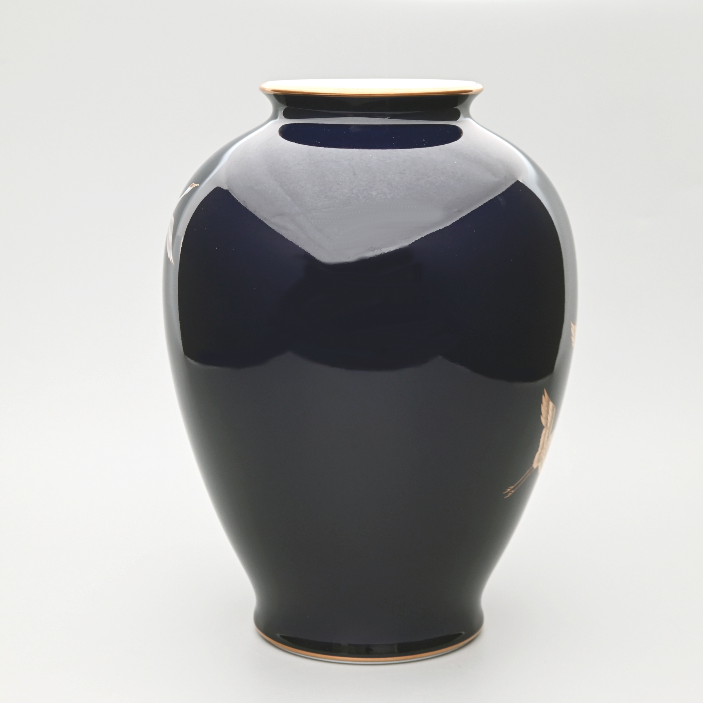 【ルリ鶴の舞】花瓶　*WEB陶器市限定商品*2