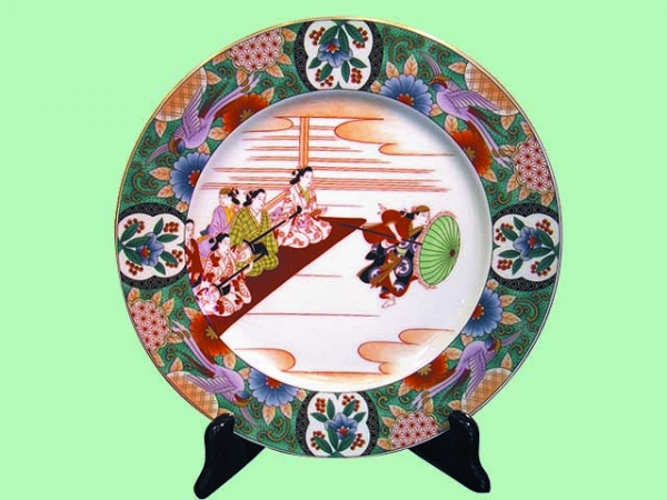 飾り皿,禄美人画(縁先)・飾り大皿«陶額 陶画 飾り皿|有田焼の老舗 