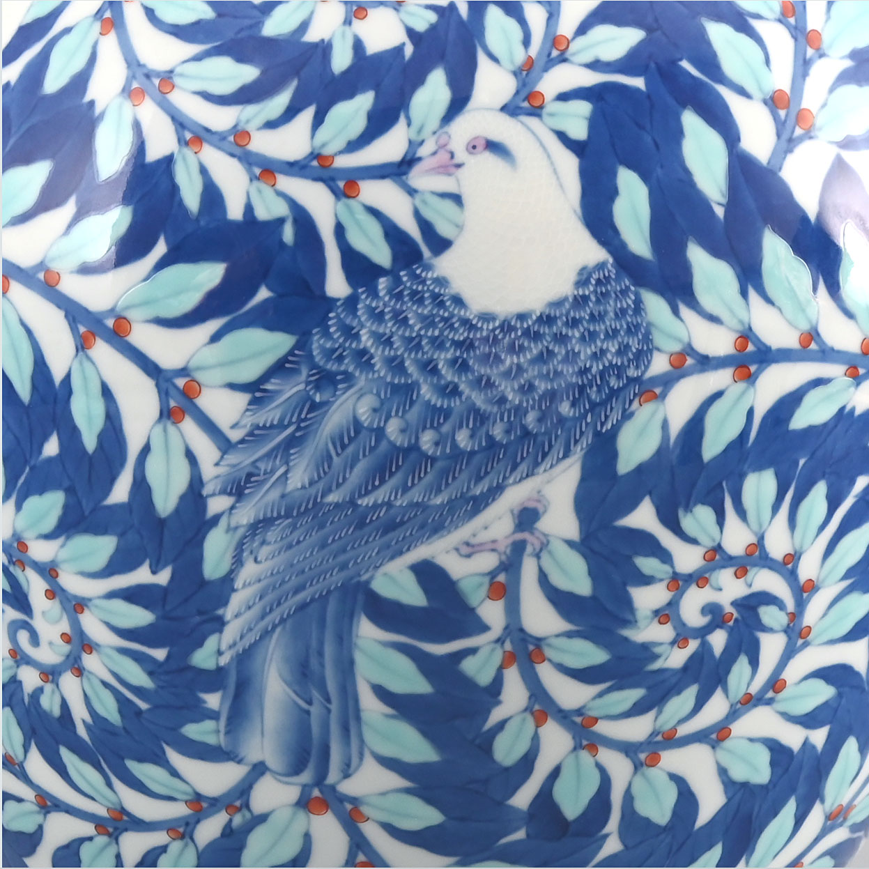 （染錦月桂樹鳩）花瓶　*オンラインショップ特別限定販売*3