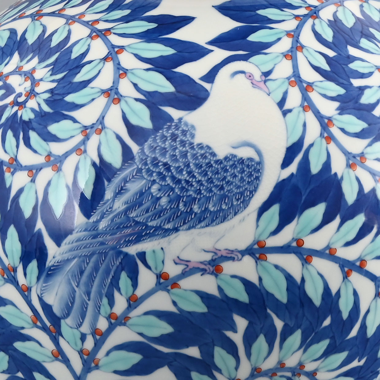 （染錦月桂樹鳩）花瓶　*オンラインショップ特別限定販売*4
