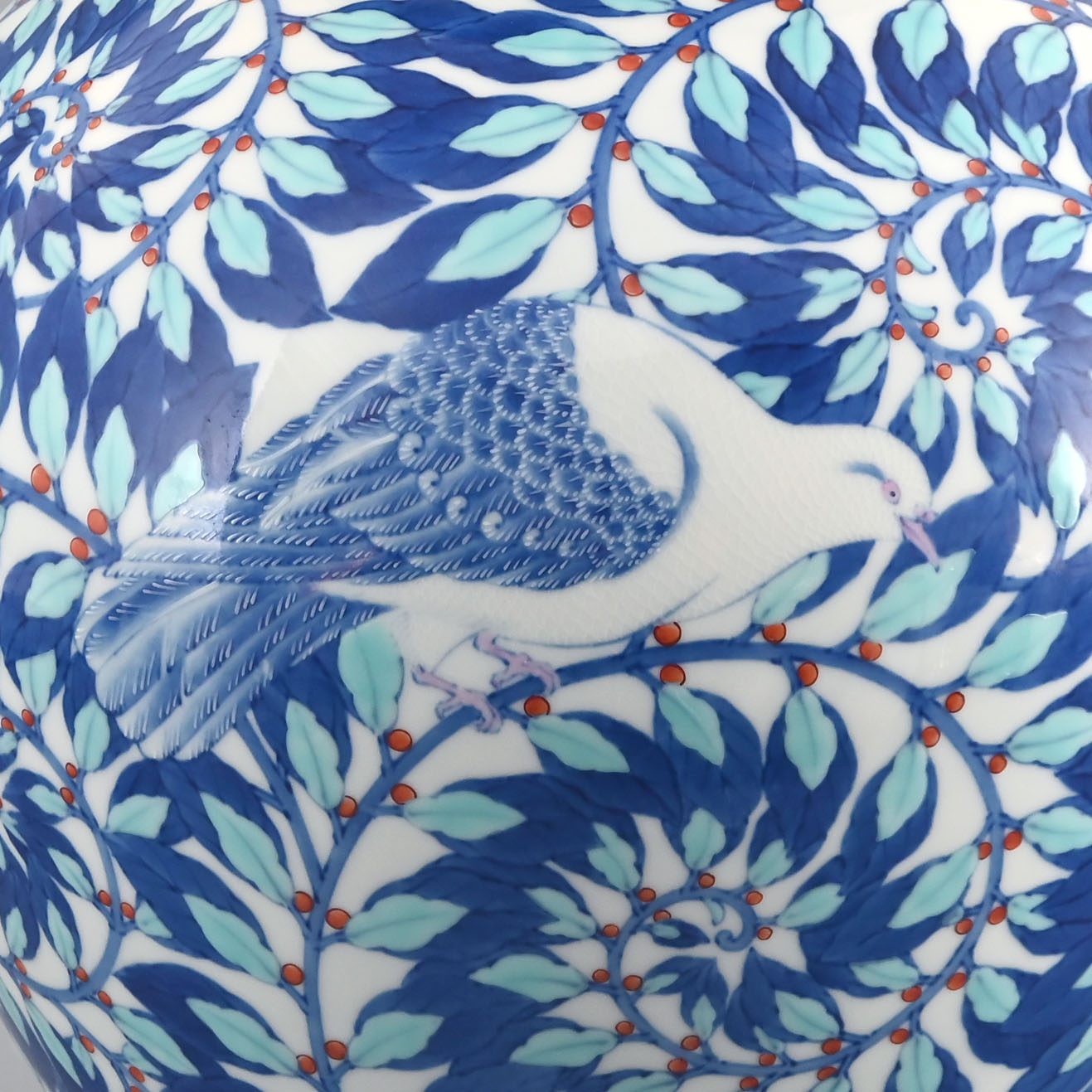 （染錦月桂樹鳩）花瓶　*オンラインショップ特別限定販売*5