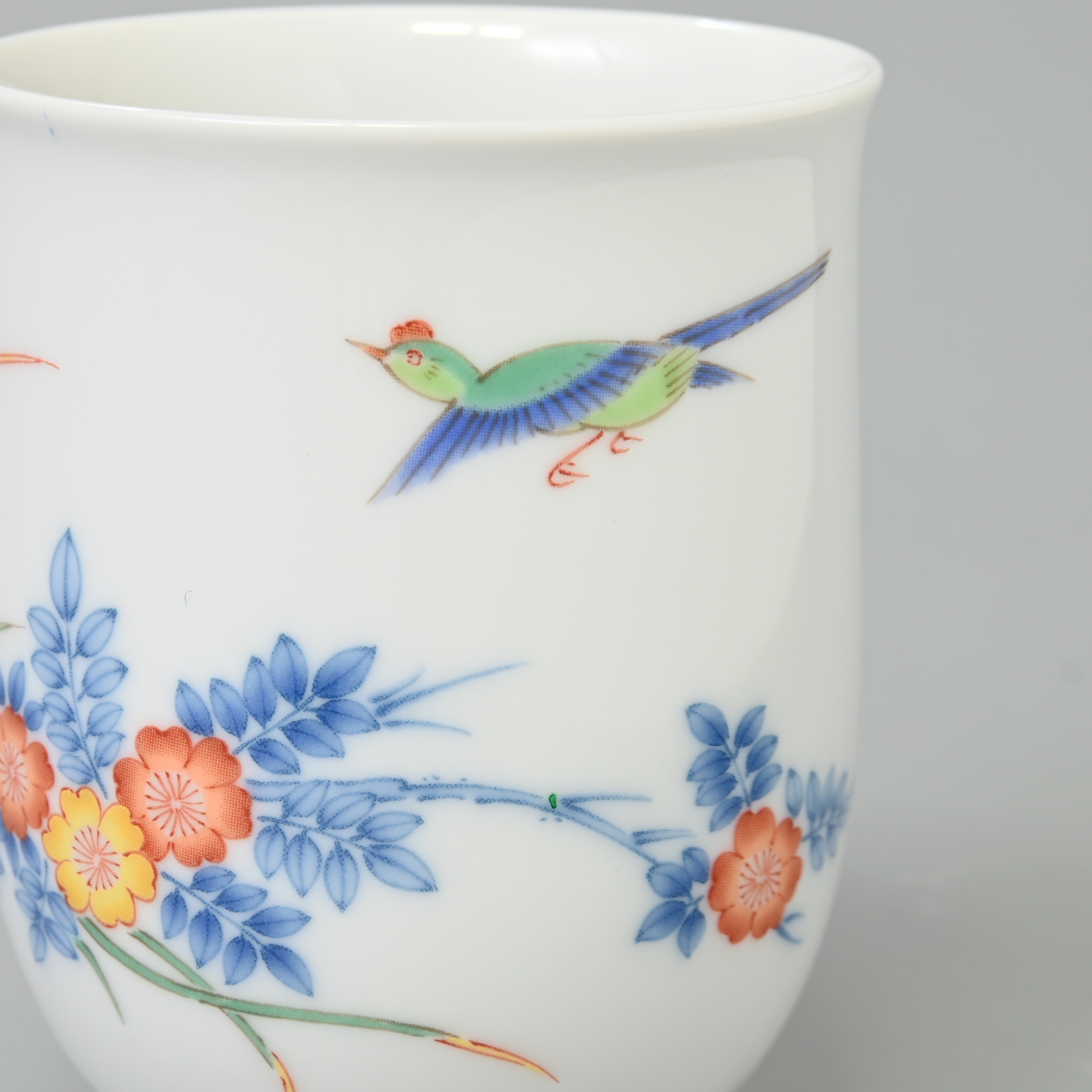 【染錦花鳥文】組湯のみ3