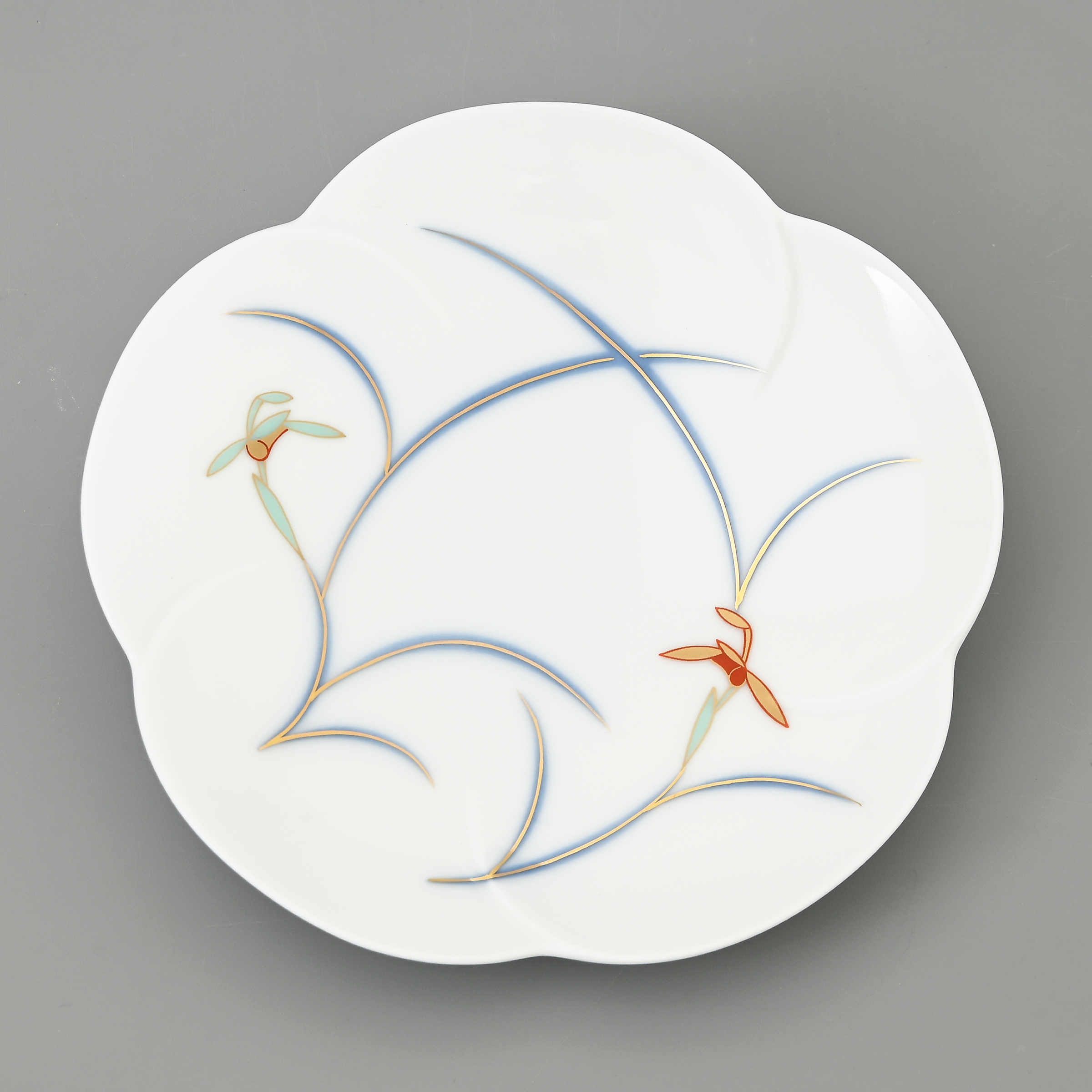 【蘭】銘々皿5枚セット（径13cm）2