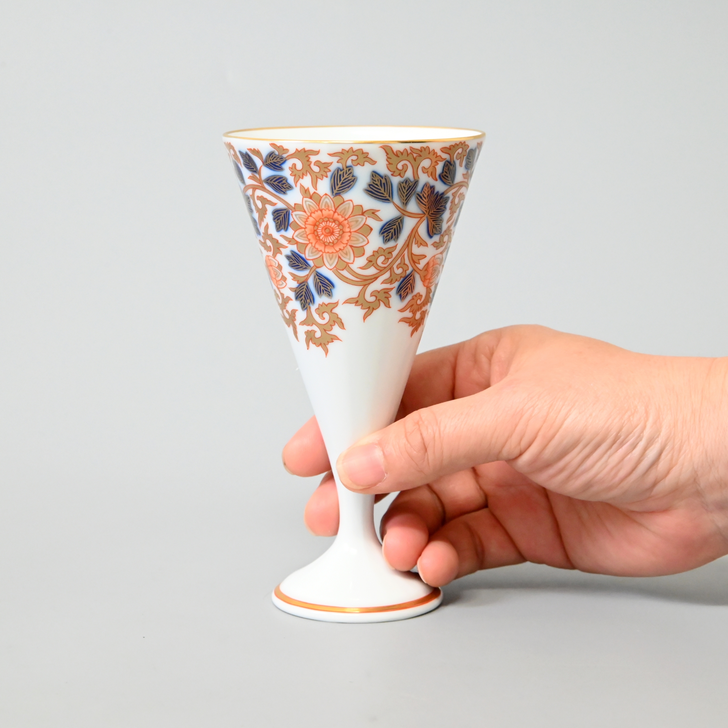 【染錦鉄仙花唐草文】ワインカップ（酒杯）6