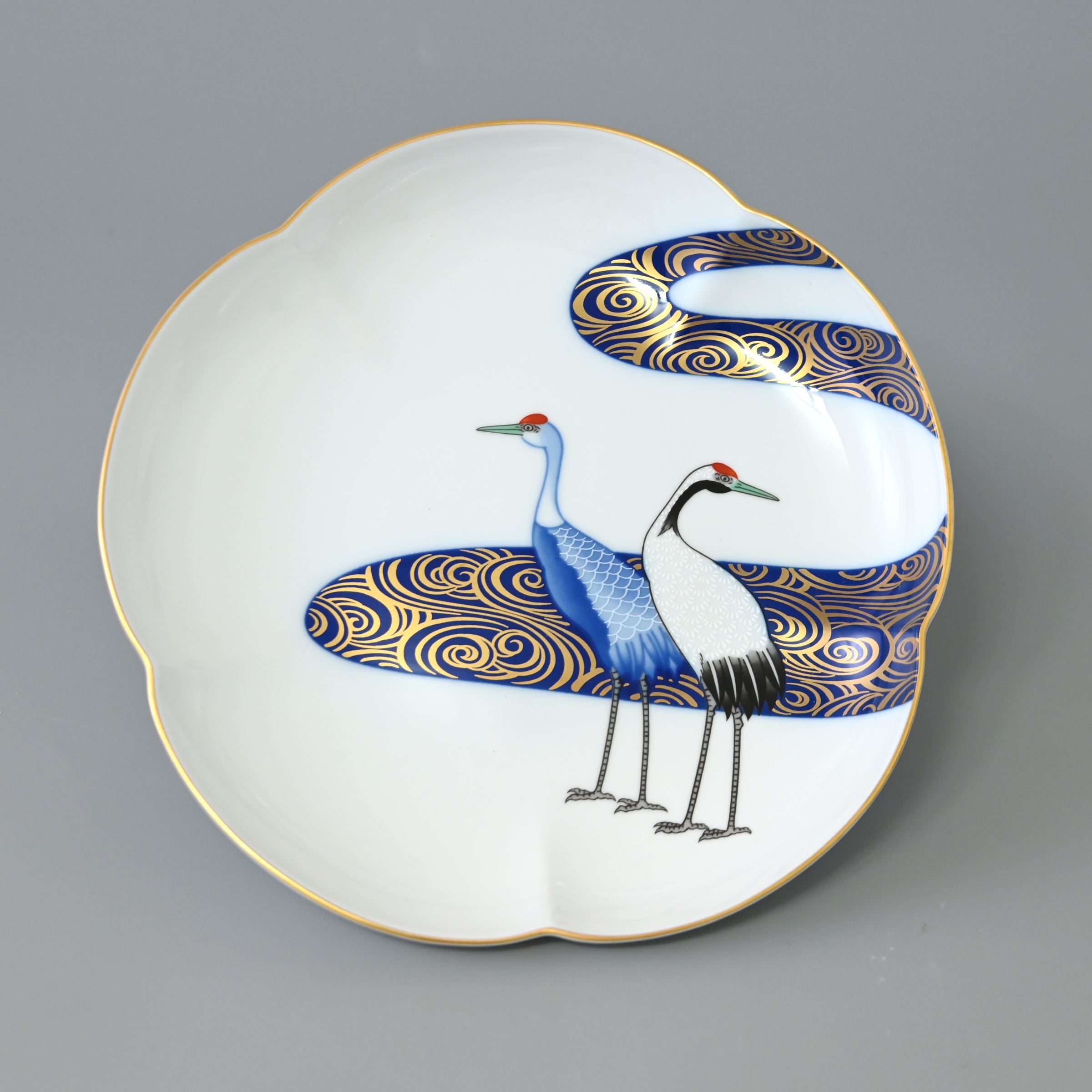 【光琳鶴】盛り皿（径21.5cm）1