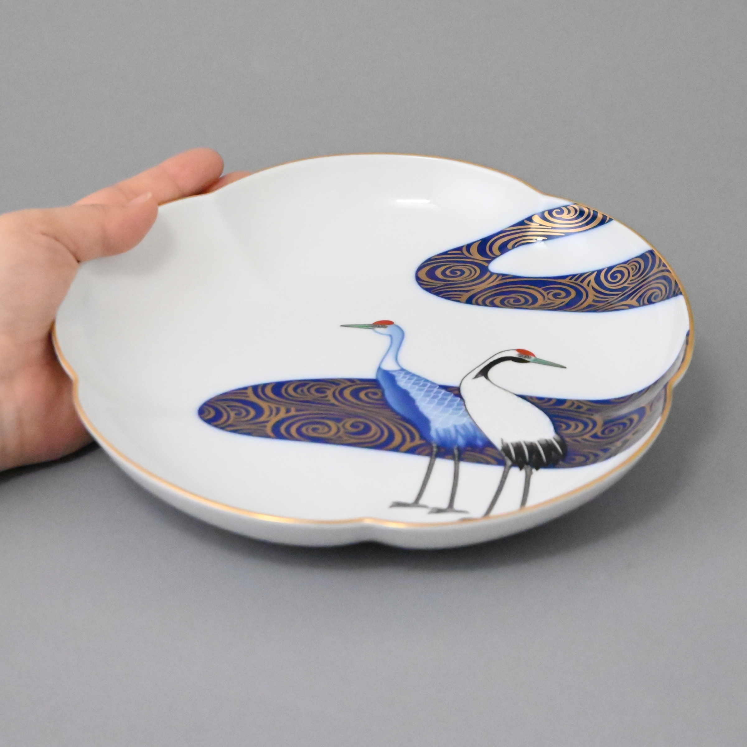 【光琳鶴】盛り皿（径21.5cm）5