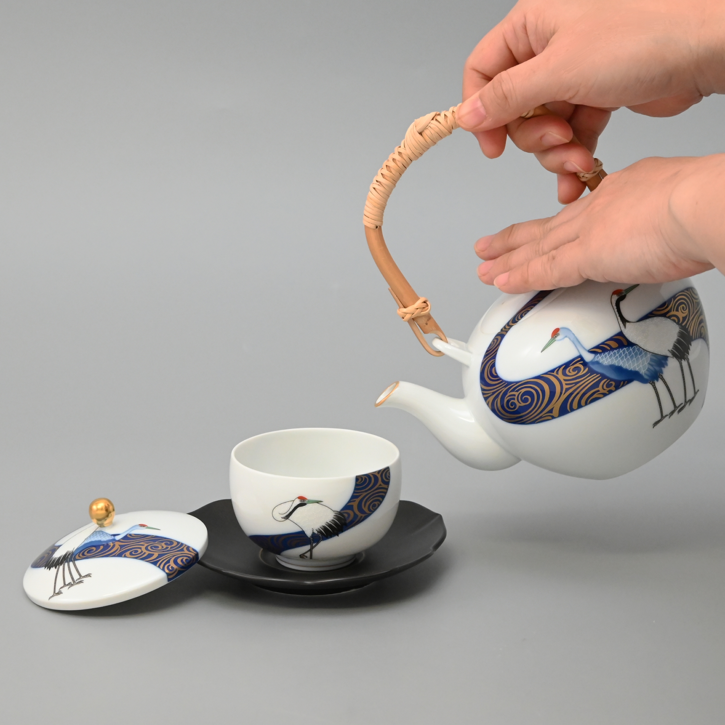 【光琳鶴】茶器セット7