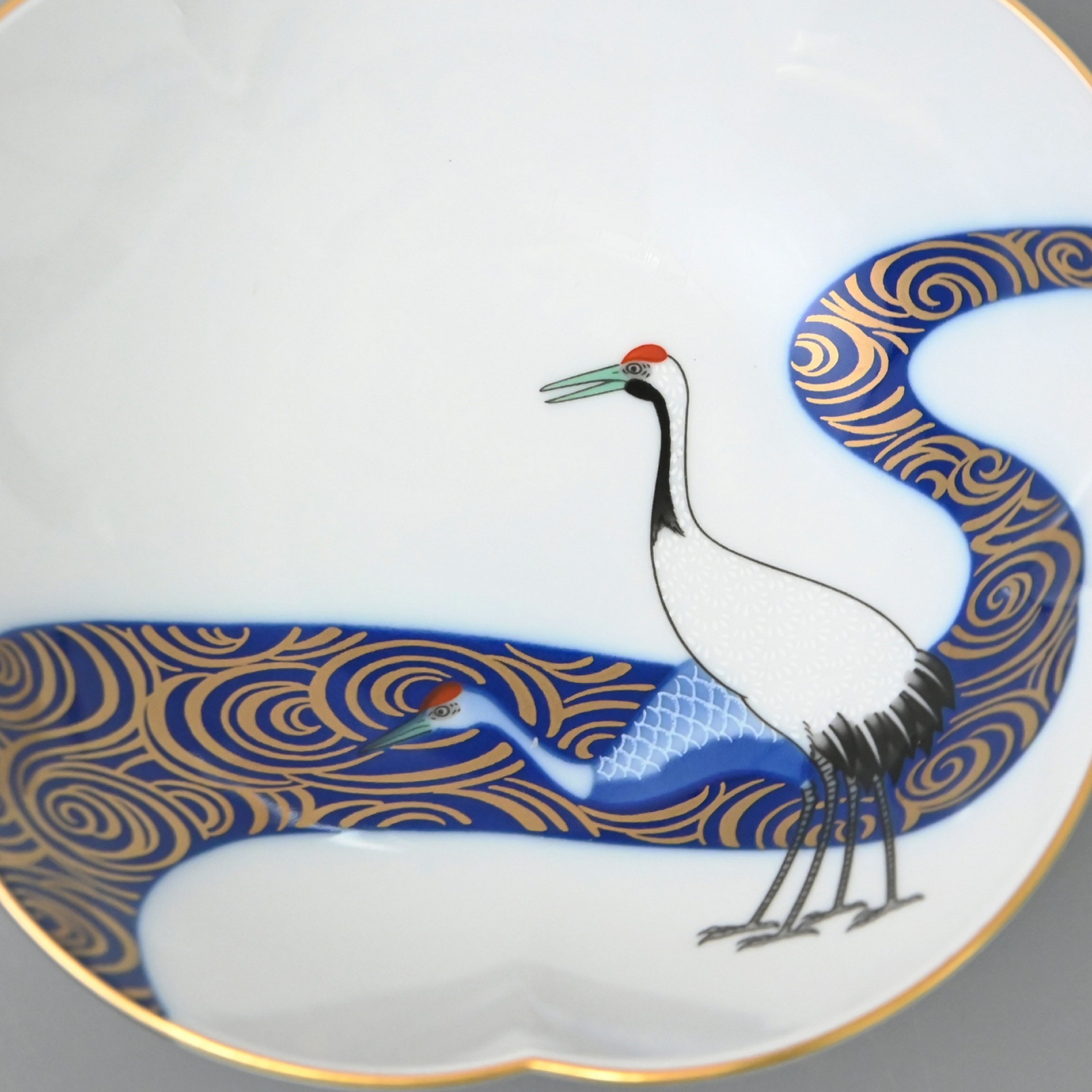 【光琳鶴】梅形小鉢（径13.5cm）3