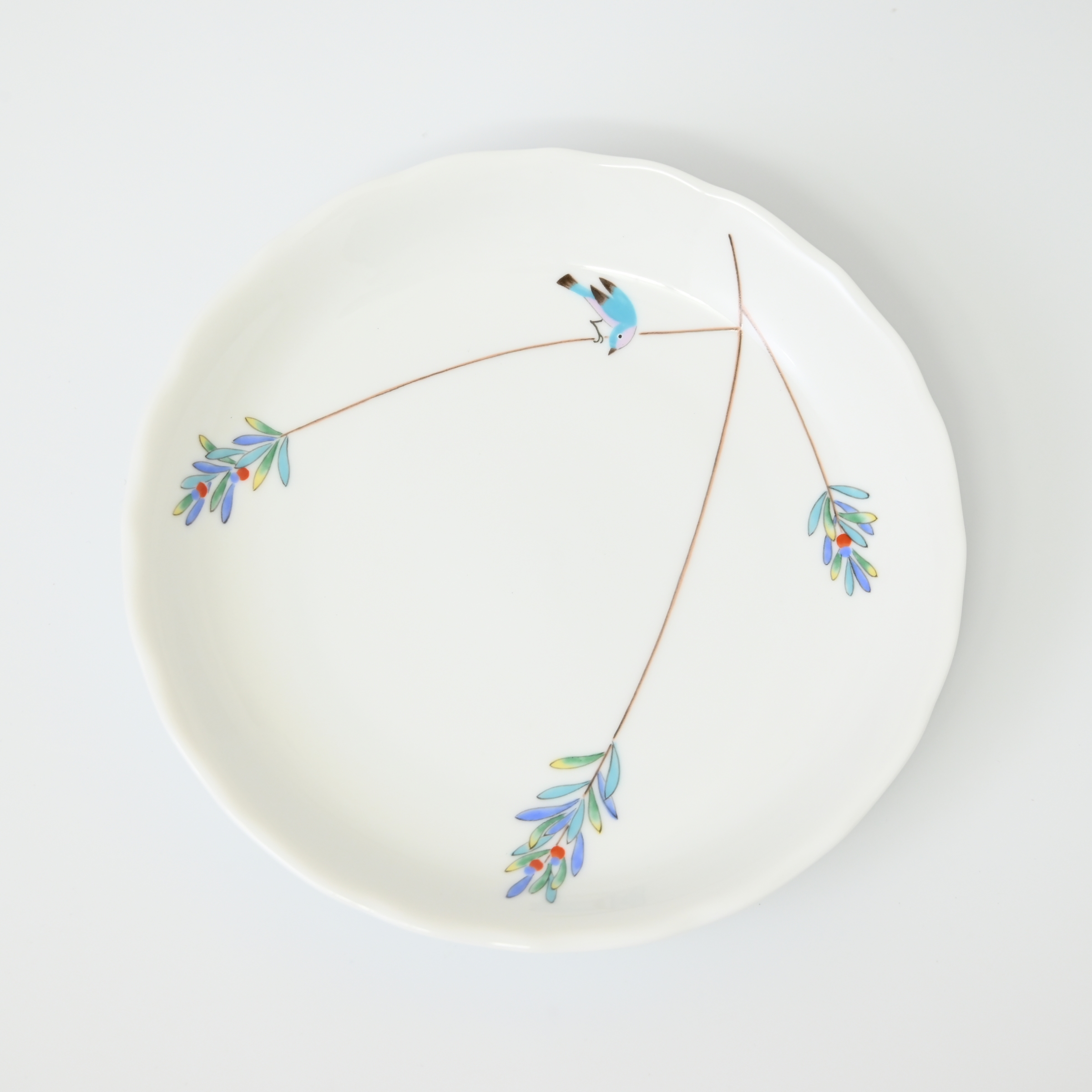 【小鳥の詩】取分皿3枚セット（径16cm）単品・箱なし*秋の有田陶器市まつり特別割引商品*4