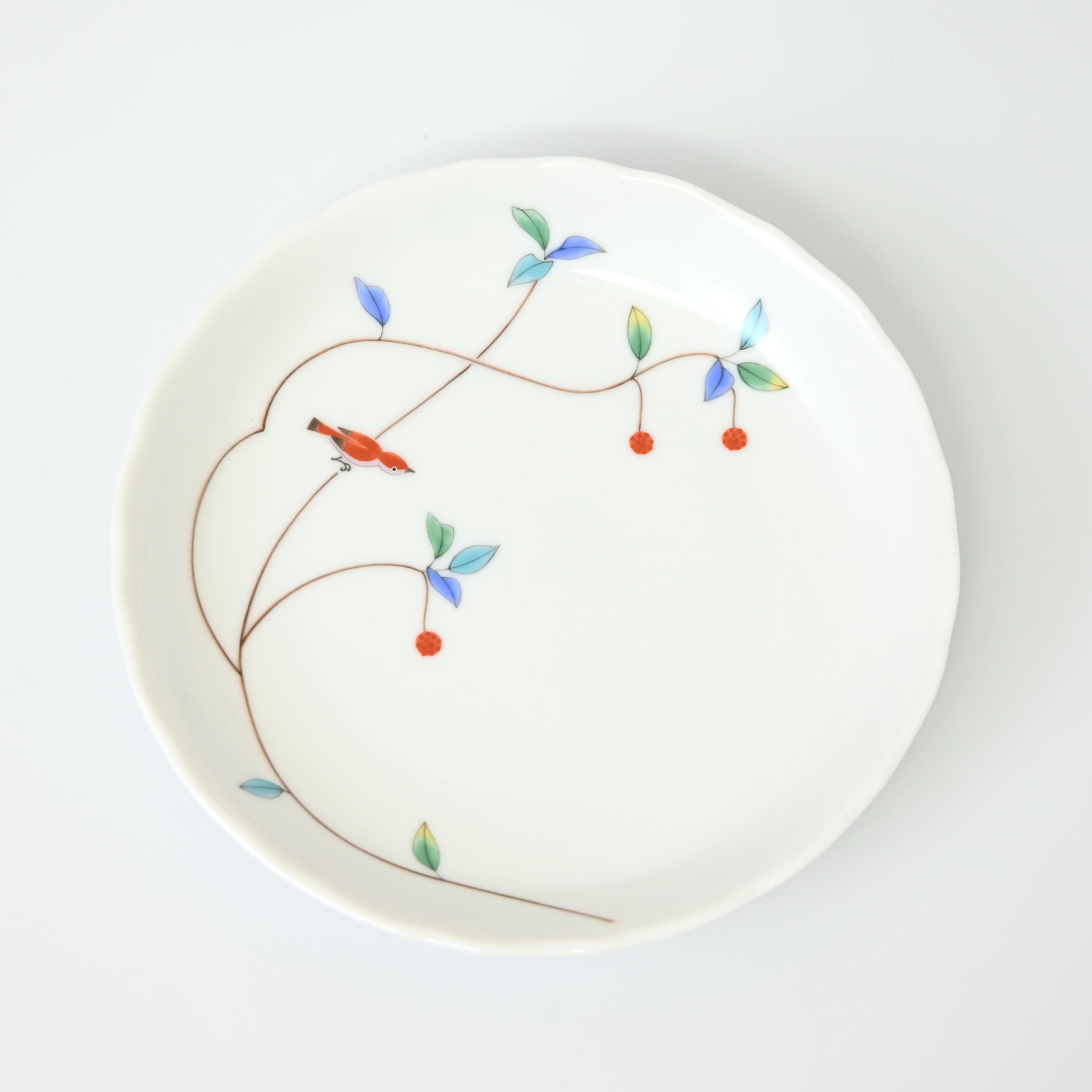 【小鳥の詩】取分皿3枚セット（径16cm）単品・箱なし*秋の有田陶器市まつり特別割引商品*5