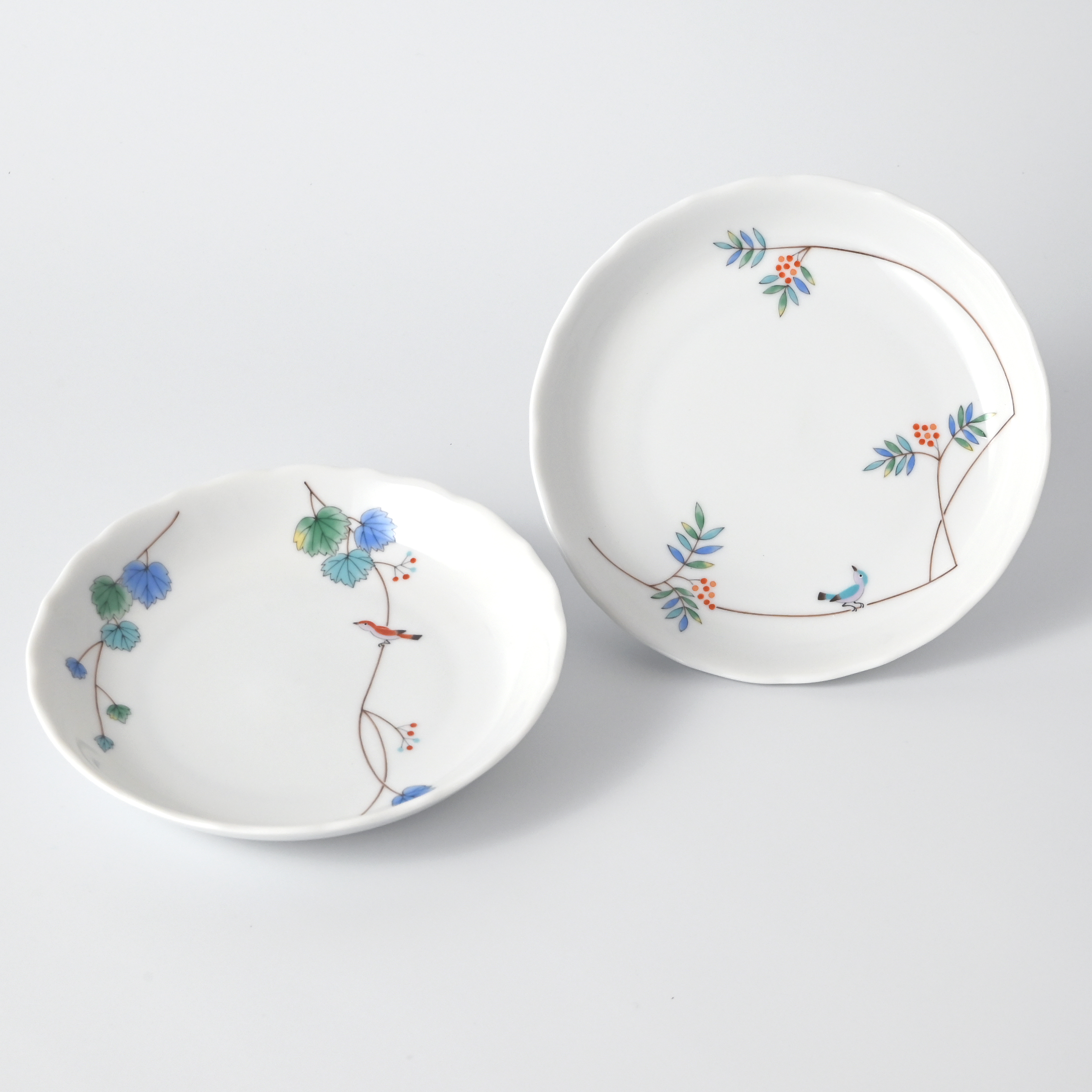 【小鳥の詩】取分皿2枚セット（径16cm）単品・箱なし*秋の有田陶器市まつり特別割引商品*1