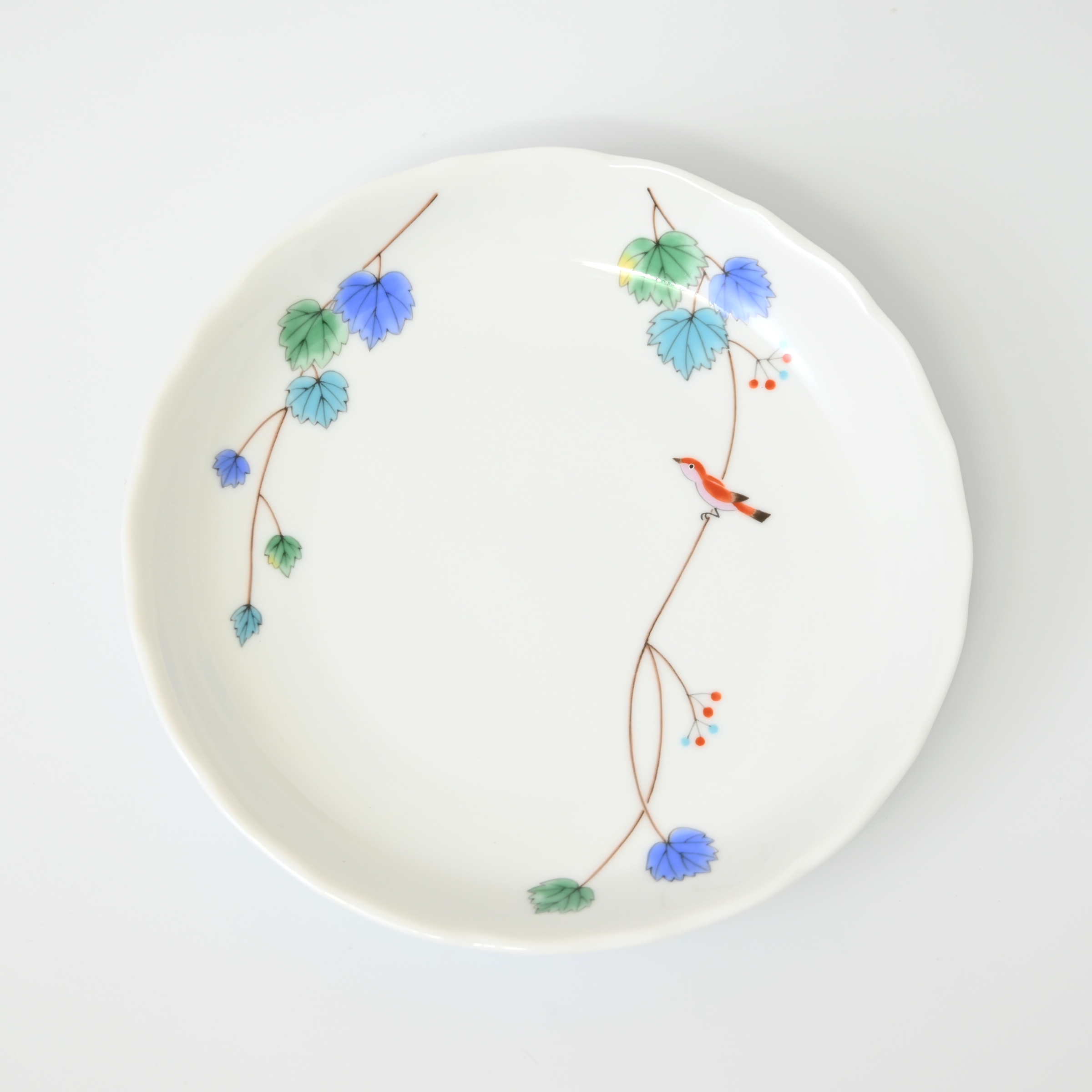 【小鳥の詩】取分皿2枚セット（径16cm）単品・箱なし*秋の有田陶器市まつり特別割引商品*3