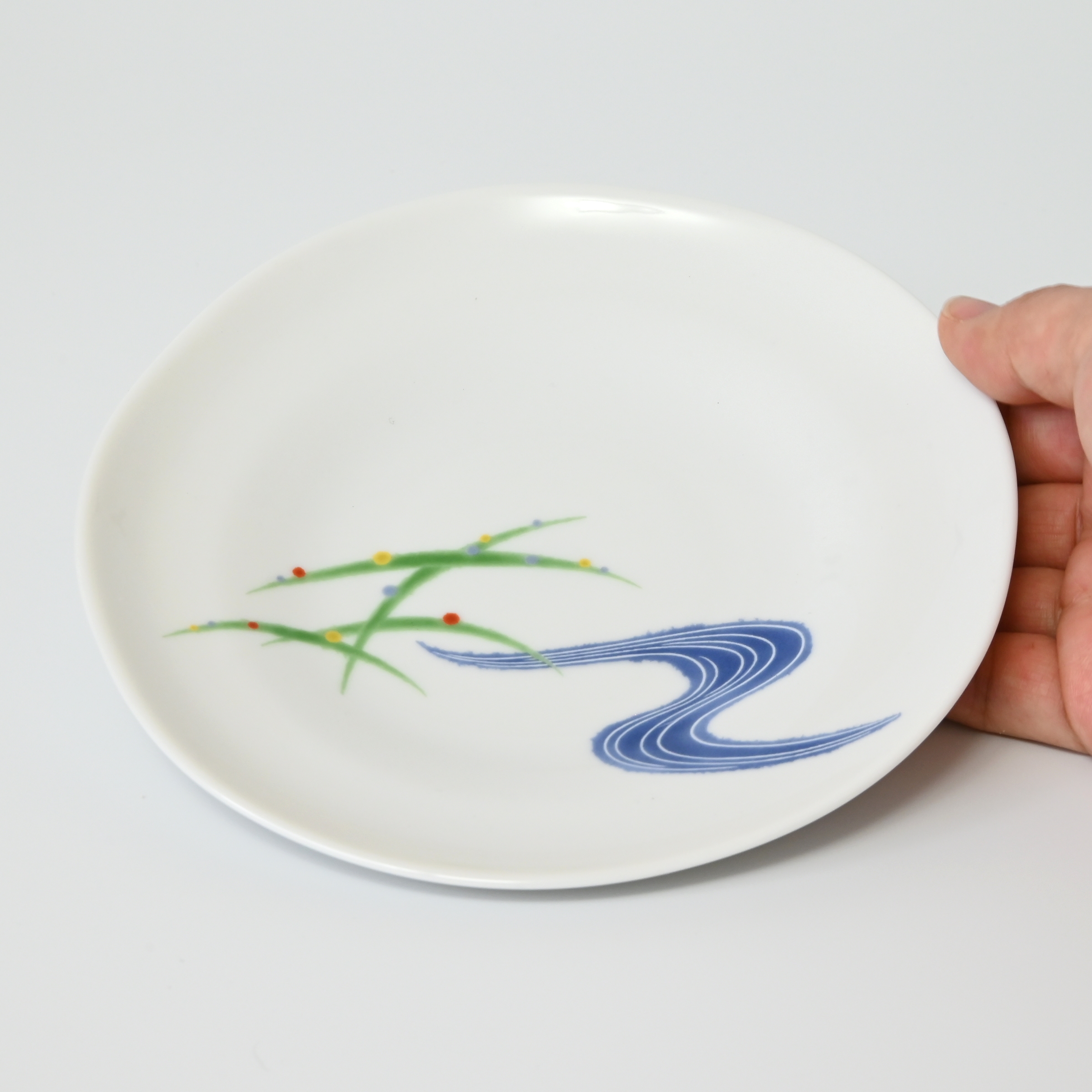 【はんなり】中皿（笹）（径16cm）*秋の有田陶器市まつり特別割引商品*3