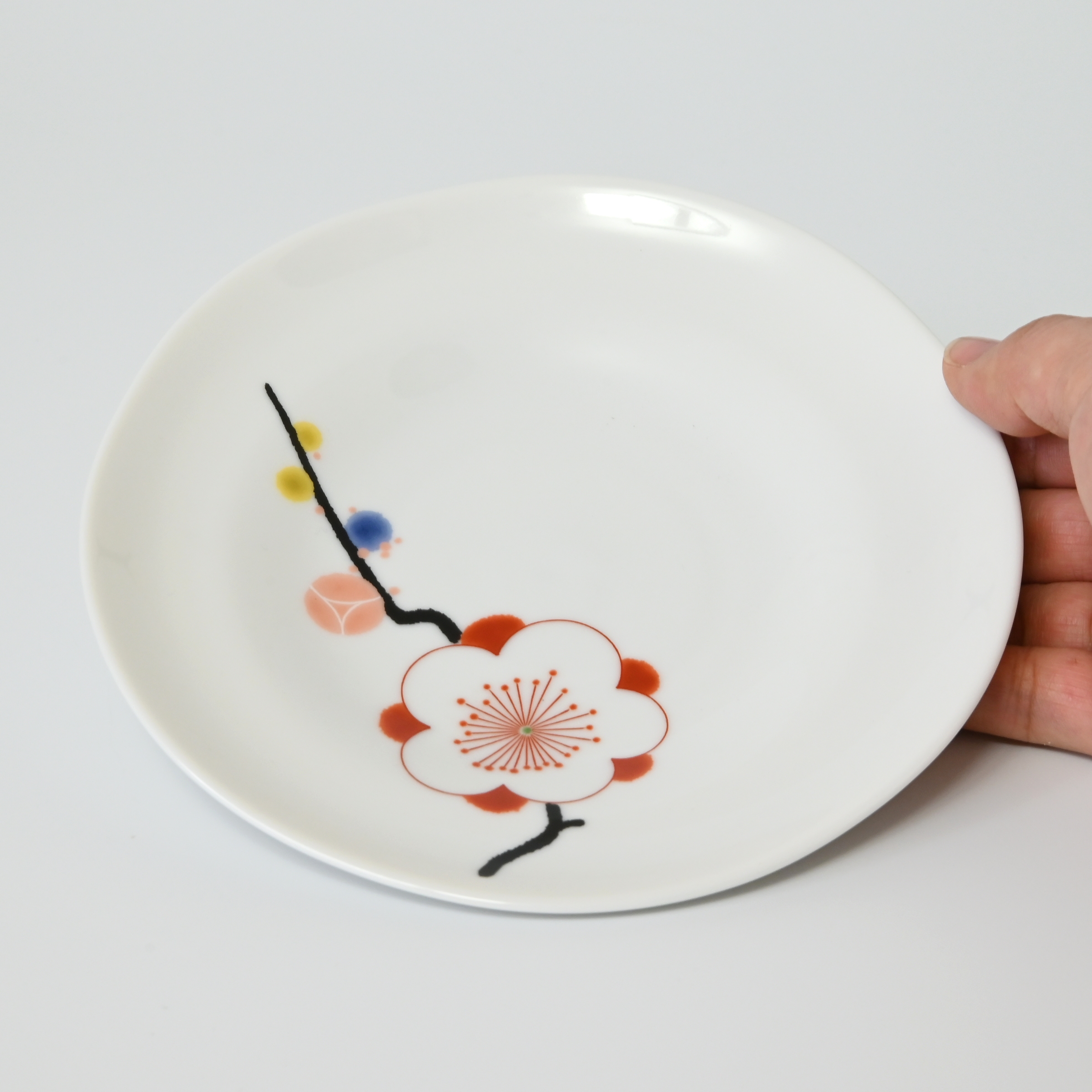 【はんなり】中皿（梅）（径16cm）*秋の有田陶器市まつり特別割引商品*3
